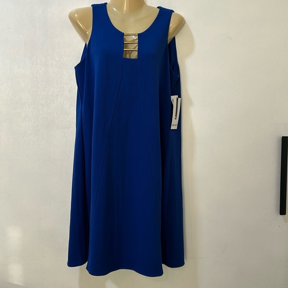 Nine West Dresses & Skirts - NINE WEST WOMENS MIDI DRESS SIZE 6 BLUE SLEEVELESS NEW